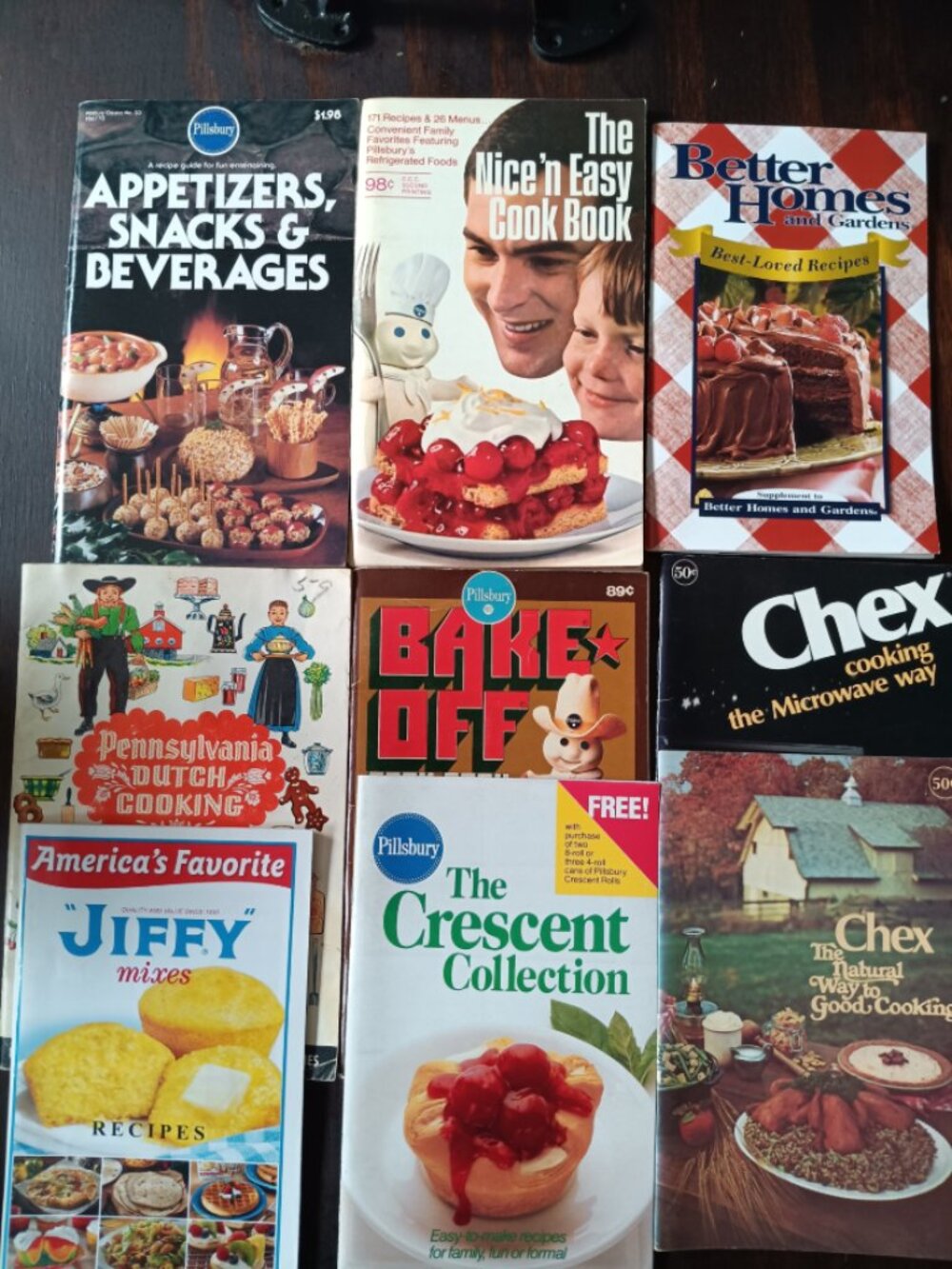 Set of 9 Vintage Paperback Cookbooks
